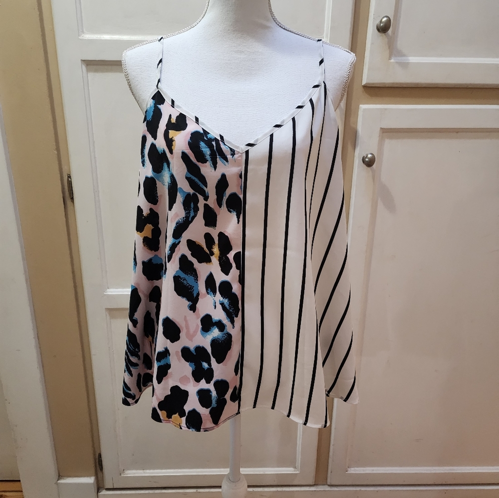 SHEIN Women's Stripped and Leopard Print Cami Top - Picture 5 of 13